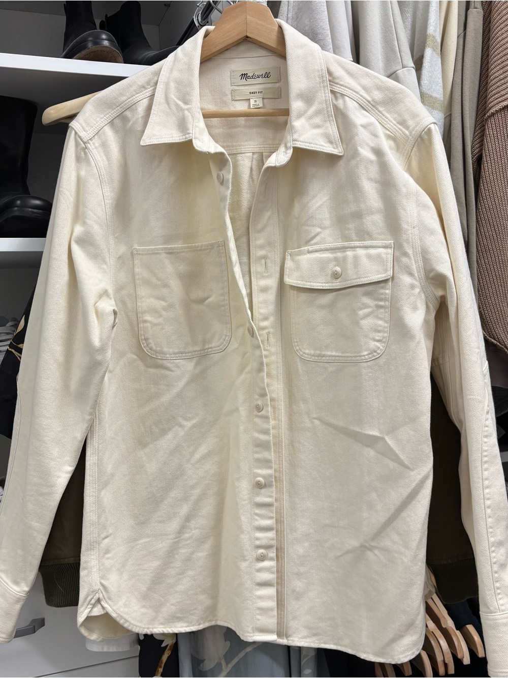 Madewell Men's Off-White Button-Down Utility Shirt